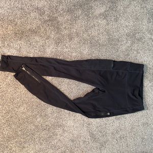 Fabletics black leggings with zippers